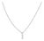 0.47ctw 3-Stone Diamond Journey Pendant Necklace 14k White Gold 18” Cable Chain For Sale