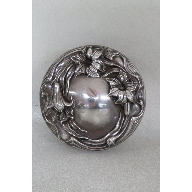 Cut Crystal Glass Dresser Powder Vanity Jar Box 4338b For Sale - Image 10 of 11