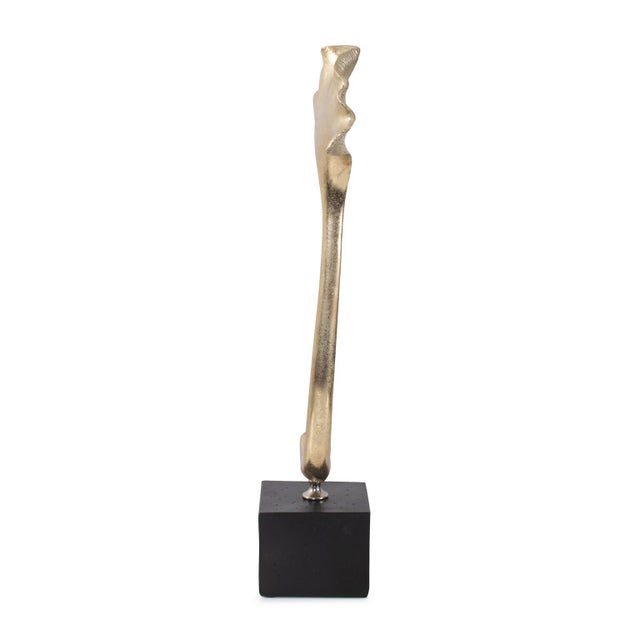 Gifu Golden Ginkgo Leaf Sculpture- Tall For Sale - Image 9 of 11