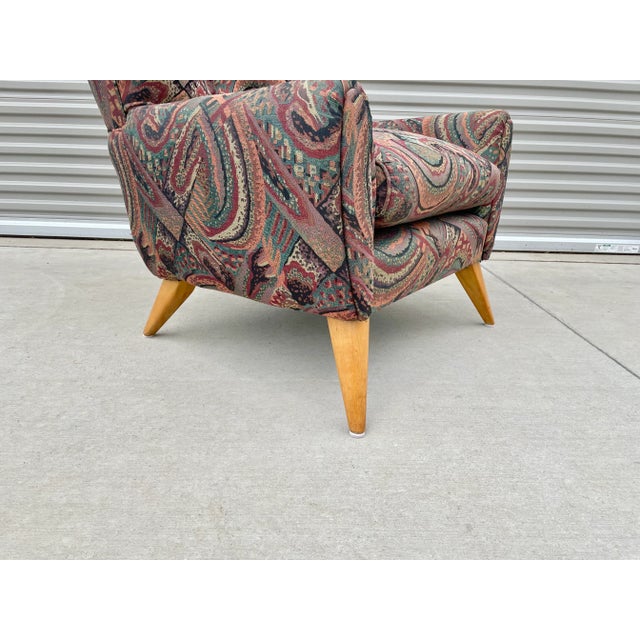 Mid Century Pair of Wingback Lounge Chairs For Sale - Image 11 of 13