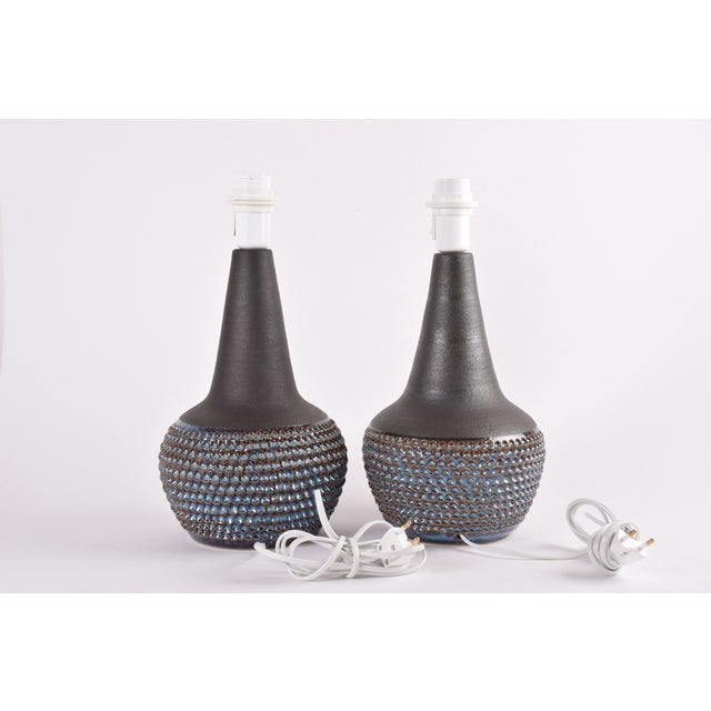 Einar Johansen Danish Modern Ceramic Table Lamps by Einar Johansen for Søholm, 1960s, Set of 2 For Sale - Image 4 of 12