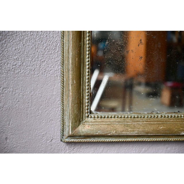 19th Century Louis XVI Mirror with Dove and Giltwood Frame in Mercury Glass, 1890s For Sale - Image 5 of 11