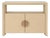 Matthew Izzo Home Aspen Natural Grasscloth, Open Shelf, Two Door Console With Cerused Oak Handles For Sale
