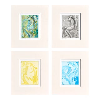 Reclining Woman - Figurative Abstract Series (Set of 4) by Patricia A. Pearce For Sale