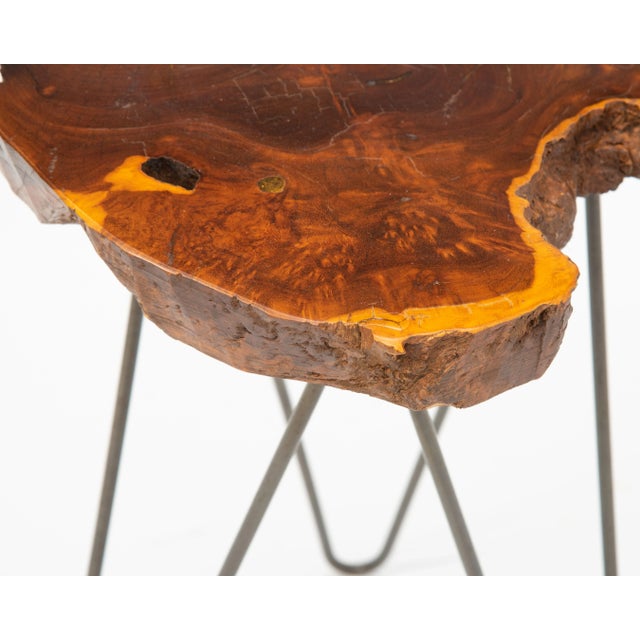 Free Edge Hairpin Tripod Leg Side Table For Sale - Image 9 of 12