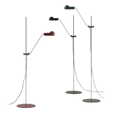 Mid-Century Modern Domo Floor Lamps in Steel by Joe Colombo, Italy, Set of 3 For Sale