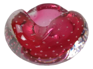 Pink Sommerso Murano Glass Ashtray, Italy, 1960s