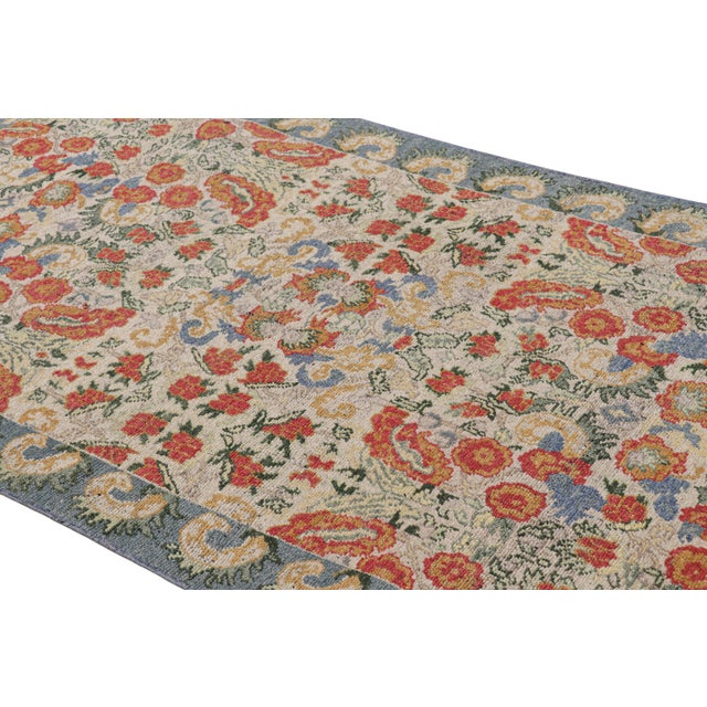 Hand-knotted in a special blend of Ghazni wool, this 4x8 rug is a bold new addition to Rug & Kilim’s custom-classics...