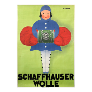 1935 Swiss Fashion Poster, Schaffhauser Wolle - Pierre Kramer