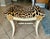French Splayed Leg White & Water Gilt Bench or Stool For Sale In Palm Springs - Image 6 of 18