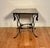 This is a true wrought iron side/accent table with hand-painted pottery tile top by Addison Mizner (1872-1933) a premier...