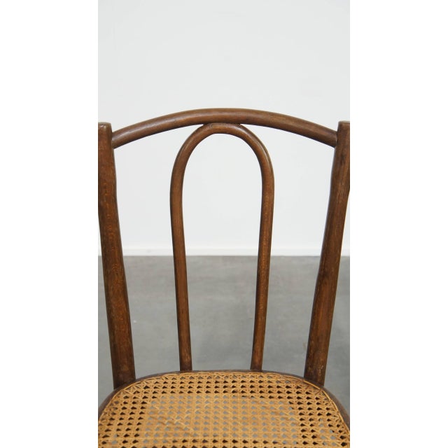 Wood Bistro Chair with Woven Wicker Seat For Sale - Image 7 of 12