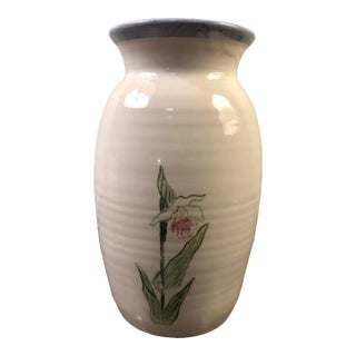 Mid 20th Century C. Carlson Studio Pottery Vase, Signed For Sale