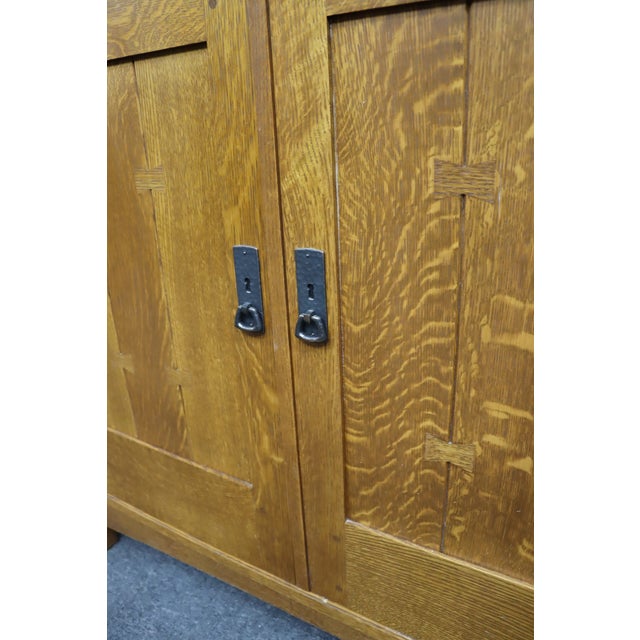 Stickley Mission Oak Entertainment Center / Cabinet, Arts & Crafts Style For Sale - Image 14 of 18