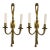 Mid 20th Century Louis XVI Style Brass Tromp l'Oeil Tassle Sconces- A Pair For Sale