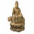 Chinese Rustic Wood Sitting Guan Yin on Lion Manjushri Statue For Sale In San Francisco - Image 6 of 6