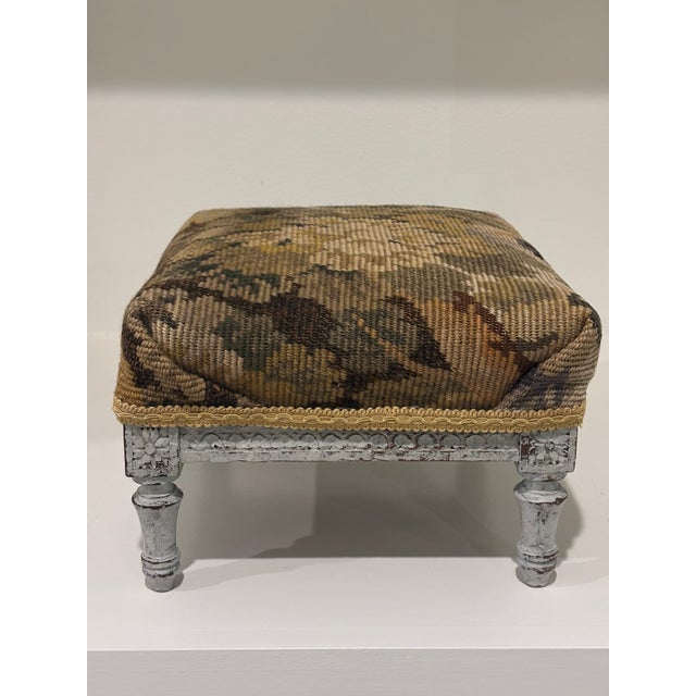 Antique Swedish Gustavian Painted Petite Footstool For Sale - Image 13 of 16