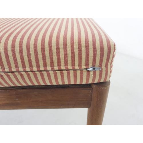 Vintage Ottoman in Teak with Loose Cushion, Denmark, 1950s For Sale - Image 4 of 7