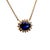 Natural Sapphire Diamond Halo Pendant With Chain 18" 14k YG 1.67 TCW Certified For Sale - Image 11 of 15