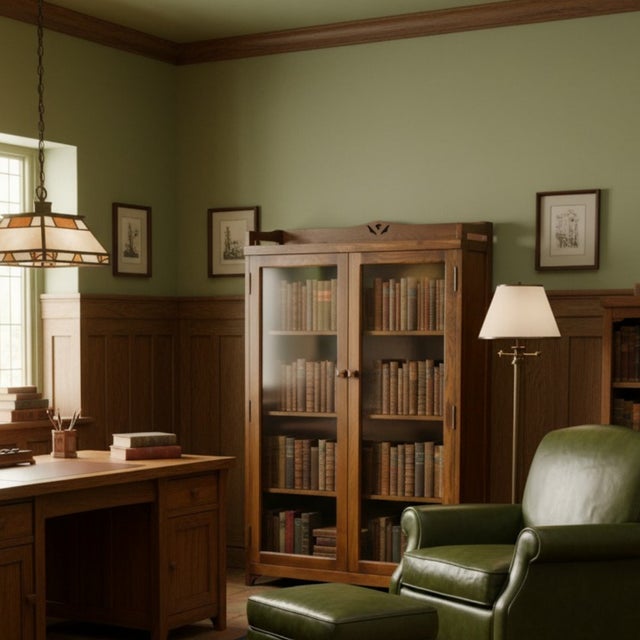 Pre-Order Mission Bookcase / Curio Cabinet - Walnut (W1) For Sale - Image 11 of 11