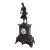 Antique French Victorian Marble Figural Mantel Clock With Harvest Maiden, C. 1880 For Sale