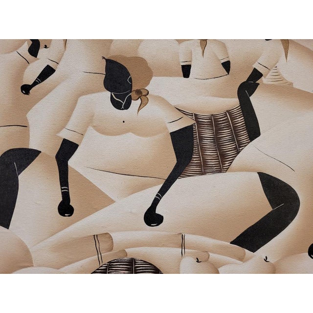 José Diereseu, Dominican Women in the Market, 1967, Oil on Canvas For Sale - Image 12 of 18