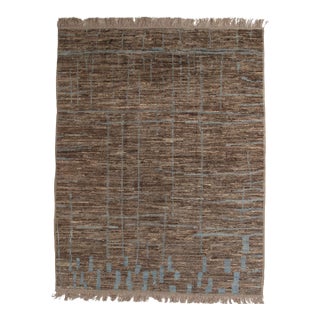 Vintage Hand-Knotted Moroccan Rug 8'1" X 10'3" For Sale