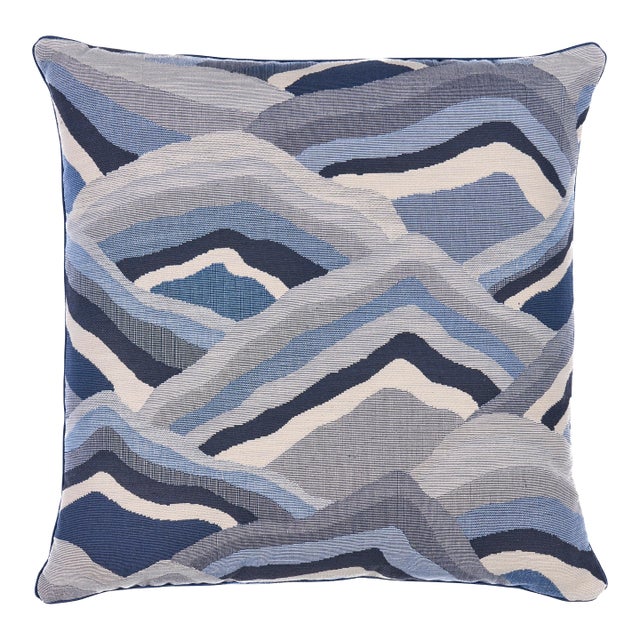 Schumacher Avala Hills Pillow In Ocean For Sale