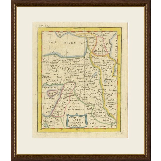 This small antique map of Turkey in Asia, titled Turquie en Asie ancienne et moderne, is believed to come from the Jesuit...