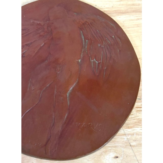 Leonard Baskin, Icarus, Numbered 3/250, Cast Bronze Wall Plaque, 1969 For Sale - Image 10 of 13