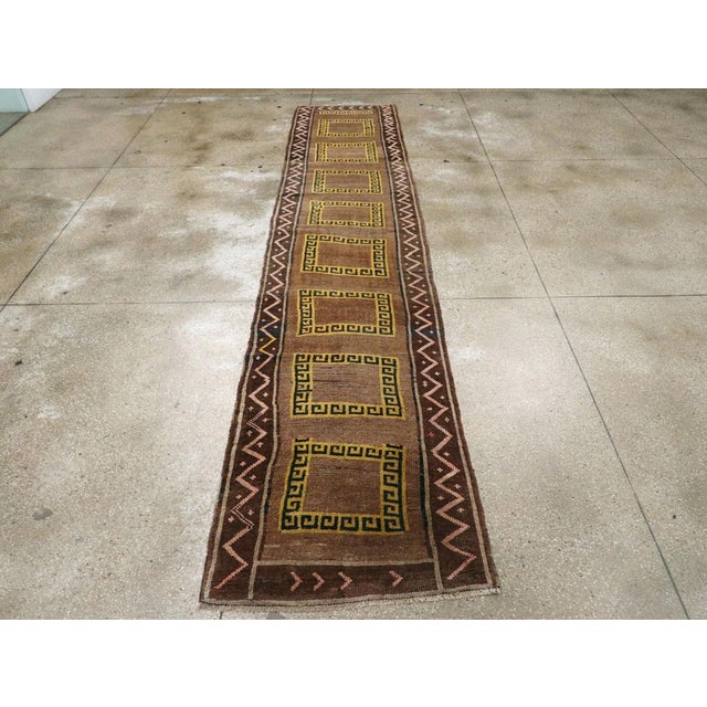 Galerie Shabab Collection Mid-20th Century Turkish Anatolian Tribal Runner For Sale - Image 4 of 10