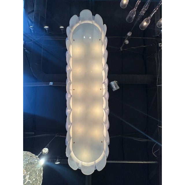 Modern Large-Scale Two-Tone Murano Glass Oval Chandelier For Sale - Image 3 of 6