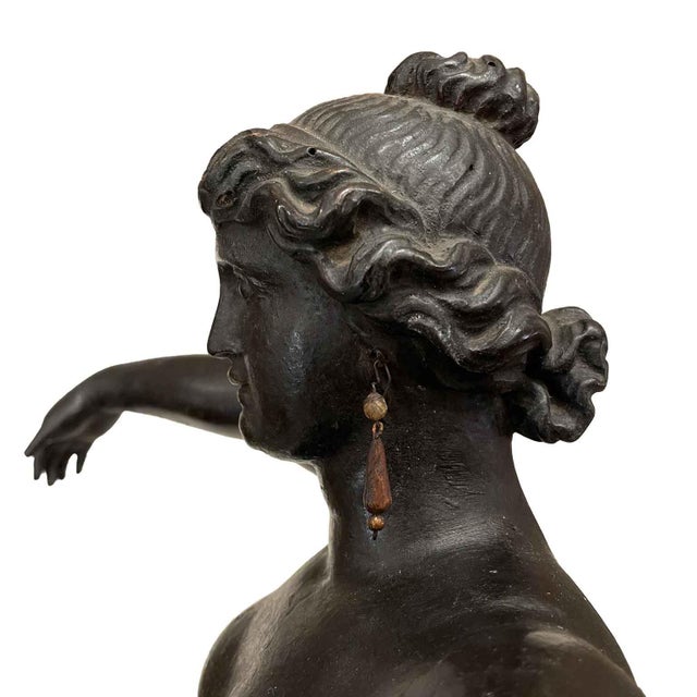 Black Neoclassical Sculpture of Circe, Early 1800s, Pinus Cembra For Sale - Image 8 of 11