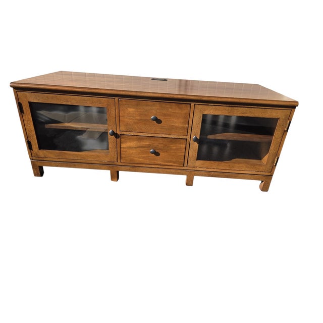 1990s Ethan Allen Tango Hawke Collection Media Console Sideboard Tv Stand Maple For Sale - Image 12 of 18