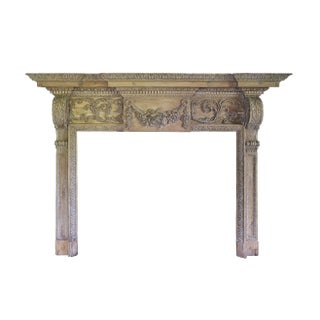 Antique Carved Georgian Style Mantel For Sale