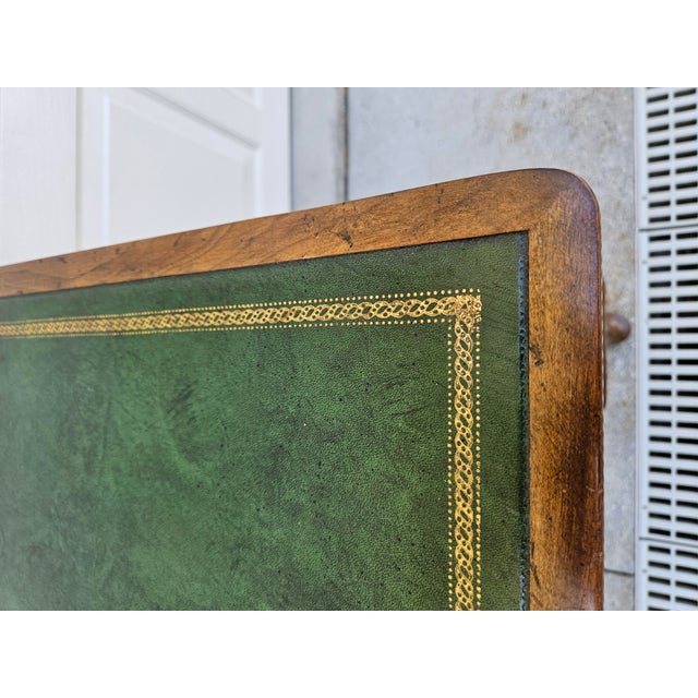 Baker Furniture Georgian Leather Top Writing Desk For Sale - Image 11 of 13