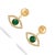 Contemporary Emerald Harmony Eye Earrings, A Pair For Sale - Image 3 of 8