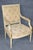 Ivory Pair French Louis XVI Style Parcel Gilt Armchairs For Sale - Image 8 of 11