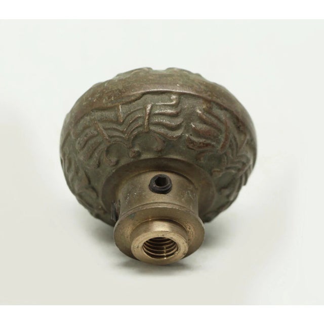 Collector's Quality Bronze Round Door Knob For Sale - Image 4 of 4