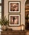 Pair of 28” Square Christmas Canvas Canvas Prints in Heavy Carved Gilt Wood Frames For Sale In Houston - Image 6 of 12