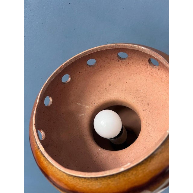 Red Ceramic Pendant Lamp, West Germany For Sale - Image 10 of 13