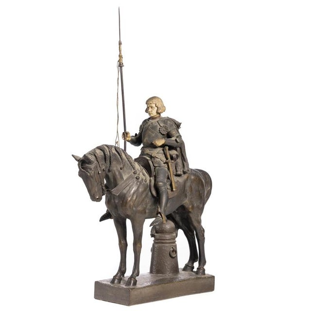 Friedrich Goldscheider, French Knight, Austria, 19th Century, Bronze For Sale - Image 3 of 8