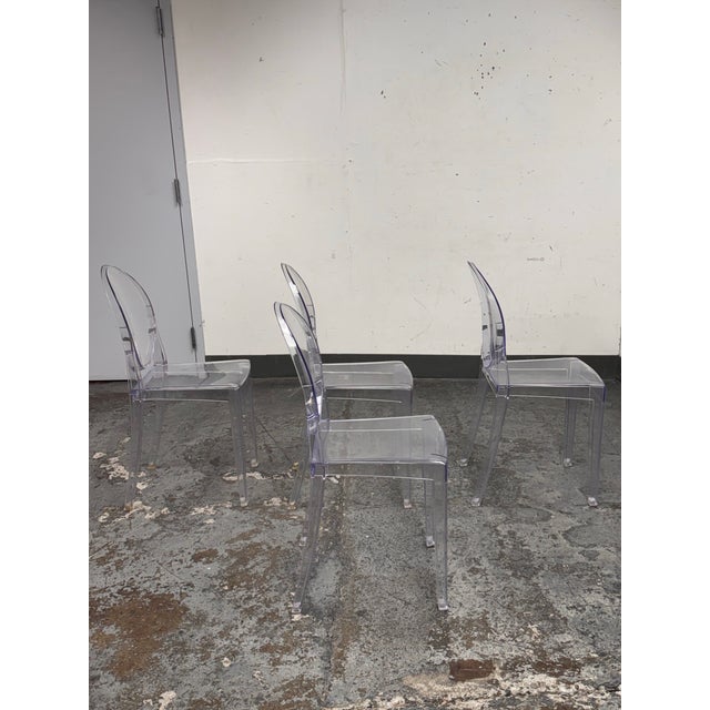 Philippe Starck Philippe Starck Style Ghost Side Chairs, Set of Four For Sale - Image 4 of 12