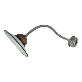 Vintage Enameled Metal Wall Light, 1940s For Sale