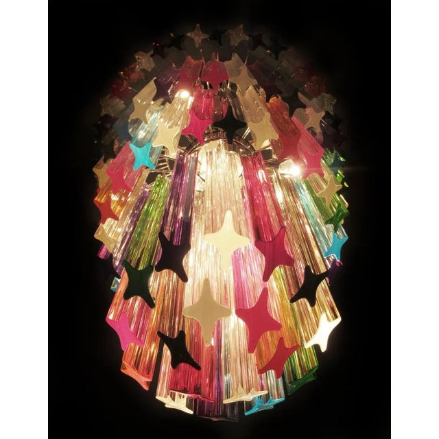 Italian Multicolored Quadriedri Chandeliers, Set of 2 For Sale - Image 10 of 18