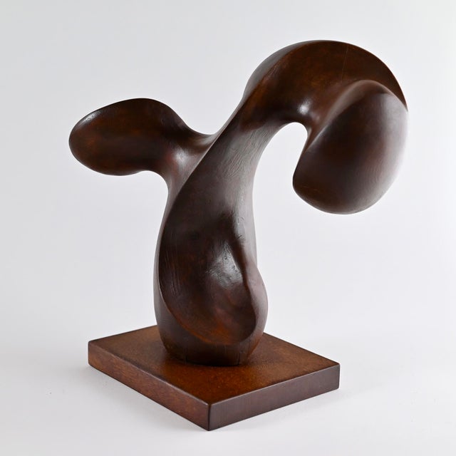 Postmodern 1981 Mario Dal Fabbro Biomorphic Wooden Sculpture, Signed For Sale - Image 3 of 7