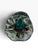 Signed Studio Art Glass Vase Teal and Flame Spatter Pulled Foot 2001 For Sale - Image 4 of 8