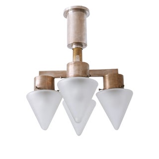 Art Deco Four-Flamed Ceiling Lamp, Germany, 1930s For Sale