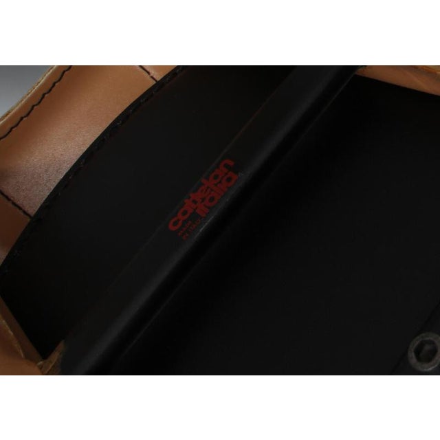 Tan Alice Dining Chairs in Tan Leather attributed to Giorgio Cattelan, Italy, 2000s, Set of 6 For Sale - Image 8 of 9