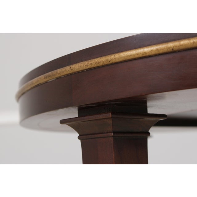 Brown Baker Burl Walnut Mahogany Round Lamp Table For Sale - Image 8 of 13